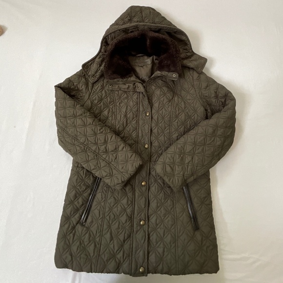 Marc New York Jackets & Blazers - MARC NEW YORK Quilted Hooded Jacket Small Olive Brown